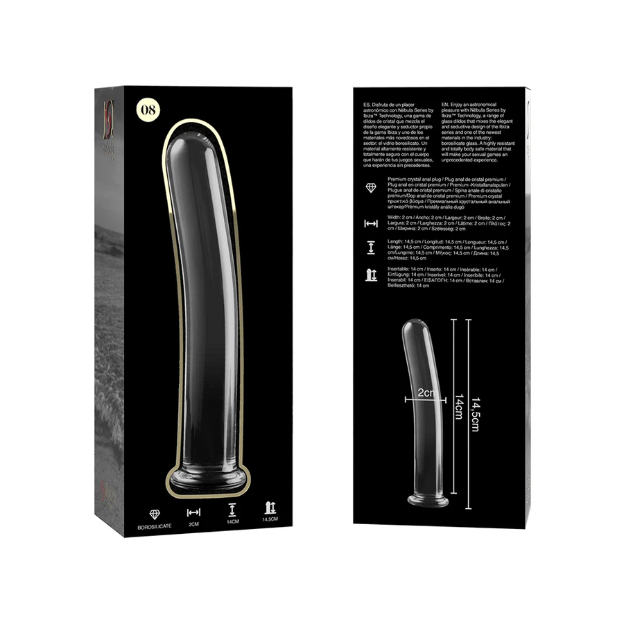 NEBULA SERIES BY IBIZA - MODELO 8 DILDO VIDRO BOROSILICADO 14,5 X 2 CM ROSA